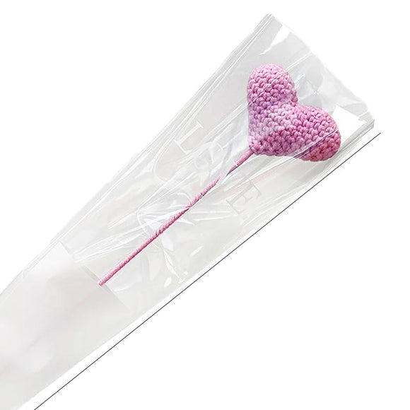 NNEOBA Hand Woven Heart Shape Crochet Flower Decor
