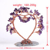 NNEOBA 1PC Natural Amethyst Tree of Life Heart-Shaped