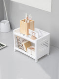 NNEOBA Double Layer Storage Rack for Desk Organization
