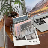 NNEOBA Three-Tier Iron Magazine and Book Storage Rack