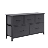 Levede Chest of 5 Drawers Storage Cabinet Dark Grey-1910113285462691840