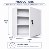 NNETM 3-Tier Wall-Mounted Metal Medicine Cabinet