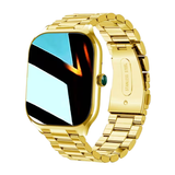 NNETM Smart Watch with Golden Stainless Steel HD Display