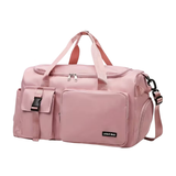 NNETM Pink Nylon Duffel Bag for Travel and Gym