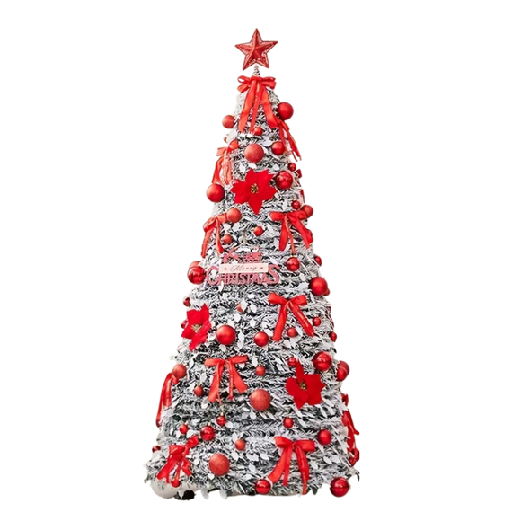 NNETM Foldable Flocked Christmas Tree