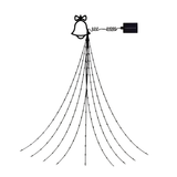 NNETM Christmas Solar Waterfall Tree Fairy String Lights Outdoor