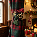 2pcs Alloy Curtain Tiebacks Christmas Designs