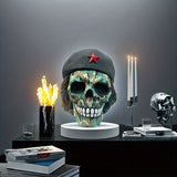 NNETM Green Camo Skull Statue - Resin Craft