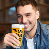NNETM Large 500ml U-Shaped Glass Beer Cup with Letter Print