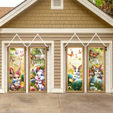 NNETM 4pcs Easter Decorative Flags Set for Yard and Porch