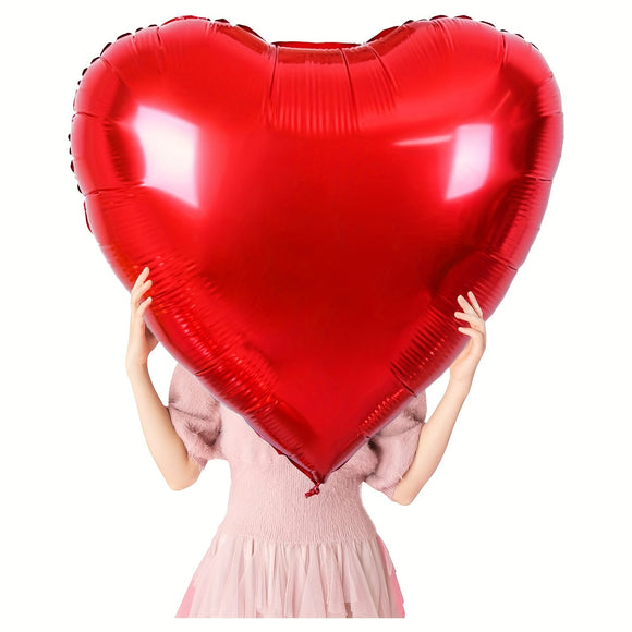 NNETM 4pcs Large Red Heart Balloons Valentine's Decor