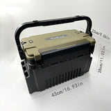 NNETM Double-Layer Outdoor Storage Box with Adjustable Dividers