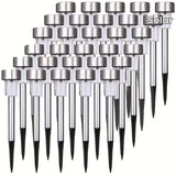NNETM Solar LED Path Lights Outdoor Stainless Steel (10-Pack)
