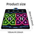 NNETM Double Dance Pad LED Rhythm Game Mat
