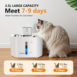 NNETM Charging Cat Wireless Water Fountain