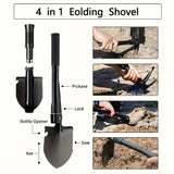 NNETM Lightweight Foldable Multi-Tool Steel Shovel for Outdoors