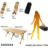 NNETM Wooden Charm Meets Outdoor Freedom in This Versatile Table