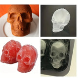 NNETM 3D Skull Ice Cube Tray Maker - 4Pcs