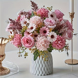 35CM Artificial Autumn Rose Bouquet Faux Flower