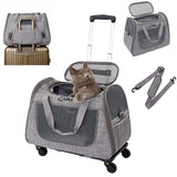 NNETM Pet Rolling Carrier with Detachable Wheels