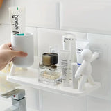 NNETM Pure Elegance: 2pcs White Floating Shelves for Your Bathroom Oasis