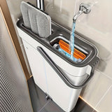 NNETM Hands-Free Flat Mop Cleaning Set with Bucket