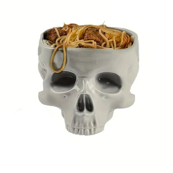 NNETM Skull Serving Bowl - Vintage Gothic Table Decor
