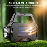 NNETM Rechargeable Portable Solar LED Flashlight (1200mAh)