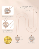Sterling Silver Rose Gold Plated Pendant Necklace – Elegant Women's Jewelry Gift