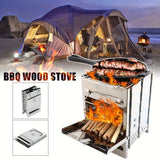NNETM Wood Stove Ultralight Folding for Outdoor Cooking