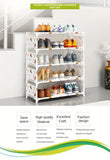 NNETM Keep your footwear in check with this multi-layer plastic storage shoe rack