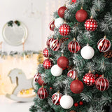NNETM Radiant Red: 30 Exquisite Christmas Ball Ornaments for Your Tree