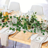 12pcs Artificial Ivy Vine Garland Set 120cm Green Leaf