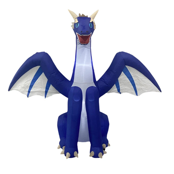 NNEOBA Giant Inflatable Dragon with LEDs for Halloween