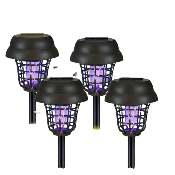 NNETM 4pcs Solar Mosquito Repellent UV Insect Lamps