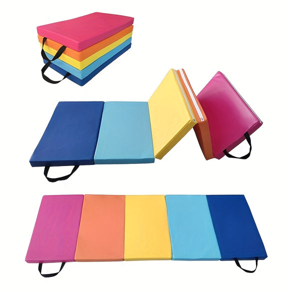 NNETM Folding Rainbow Gymnastics Fitness Mat Non-Slip