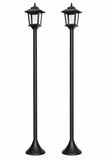 2pcs Solar Outdoor Lamp Posts Adjustable
