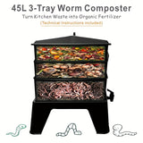 NNETM Worm Composting Bin 3-Tier Waste Converter
