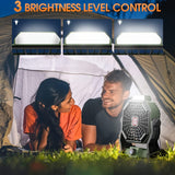 NNETM Rechargeable Camping Fan with LED & Hook