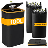 NNETM Household Recycling Bin with 2 Detachable Inner Bags