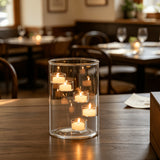 1pc European-style Extra Large Glass Candle Holder, Candlelight Dinner Decorative Ornament, Creative Candle Holder Candle, Round Hurricane Glass Candle Holder, Oil Lamp Windproof Candle Holder, Home Decor Candlelight Dinner Gift, Etc.