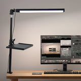 NNETM LED Clip Desk Lamp with Storage Tray & Adjustable Brightness