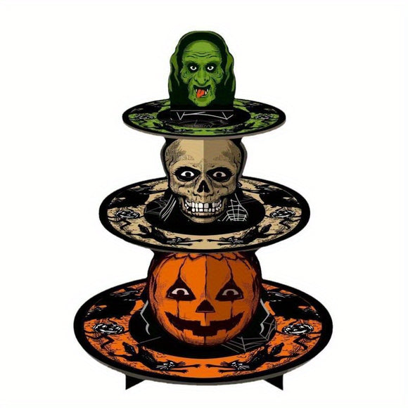 NNETM Halloween Cake Stand Tiered Dessert Display