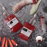 NNETM 50pcs Blood Bags for Drinks - Vampire Drink Pouch with Syringes