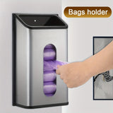 NNETM Wall-Mounted Stainless Steel Garbage Bag Dispenser