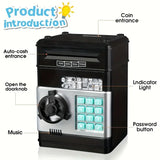 NNETM Electronic Password Piggy Bank - Fun & Secure Savings (Black)