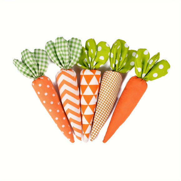 NNETM Set of 5 Colorful Carrot Decorations for Home Decor