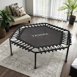 NNETM Hexagonal Fitness Trampoline Quiet Bounce Home Gym