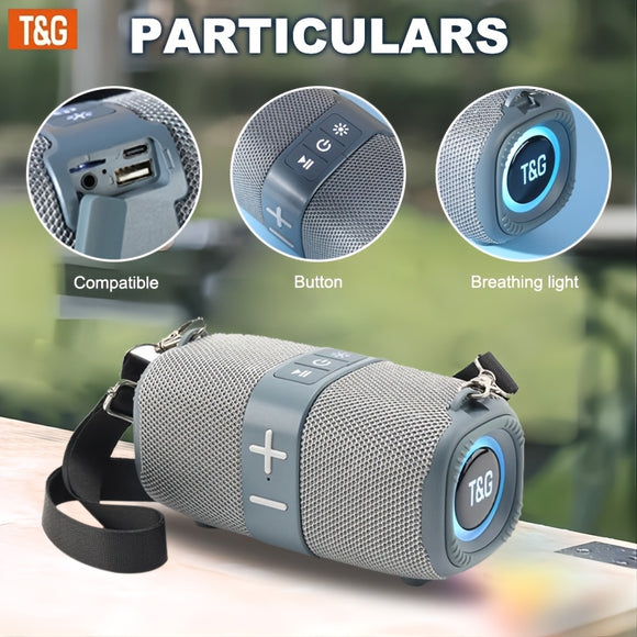 TG667 Portable Wireless Loud Speaker with TF Card/U Disk Support - Waterproof, USB-Powered, Rechargeable Battery, 3.5mm Headphone Compatible