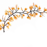 1pc 6 Ft 54 Lights 18 Pumpkin Acrylic Orange Light Pumpkin Vine Light Home Decoration Additions Vine String Lights Halloween Decorative Lights Decorative Atmosphere Simulation Branch Lights